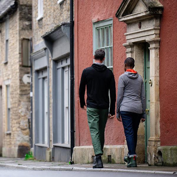 Isobaa Mens Merino 260 Casual Hoodie (Black)