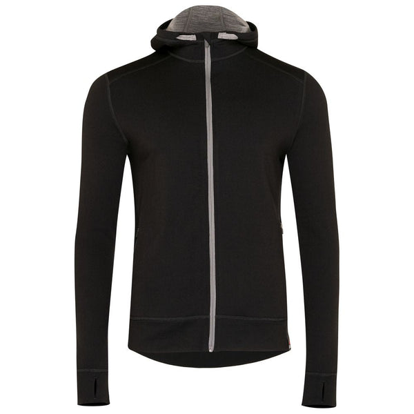 isobaa Mens Merino 260 Casual Hoodie (Black)