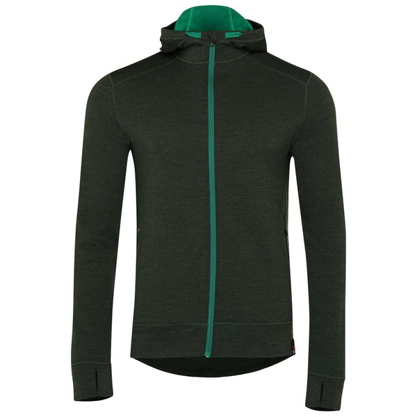 isobaa Mens Merino 260 Casual Hoodie (Forest)