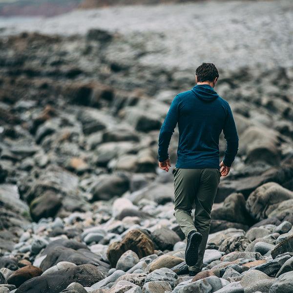 Isobaa Mens Merino 260 Casual Hoodie (Petrol)