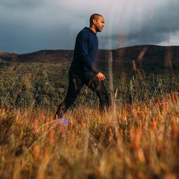 Isobaa Mens Merino 260 Lounge Hoodie (Navy/Smoke)