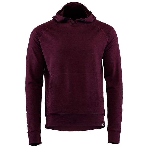 isobaa Mens Merino 260 Lounge Hoodie (Wine/Navy)