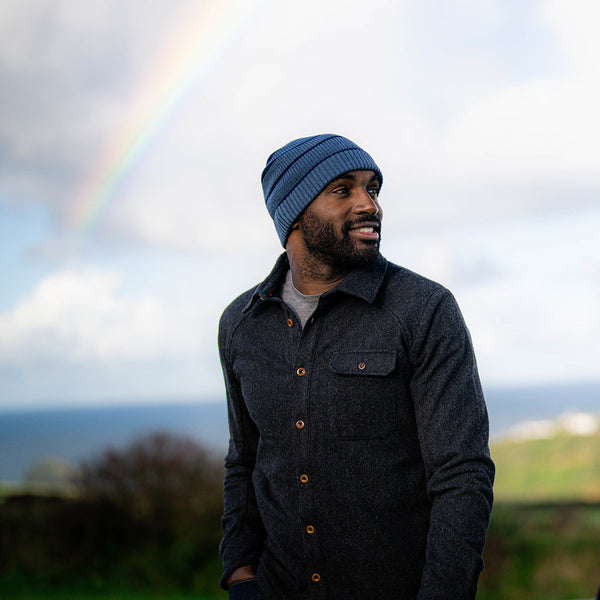 Isobaa Mens Merino Blend Mountain Shirt (Smoke)