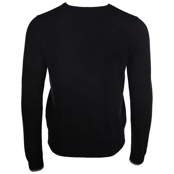 Isobaa Mens Merino V Neck Sweater (Black)