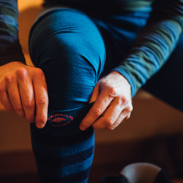 Isobaa Merino Blend Ski Socks (Navy/Blue)