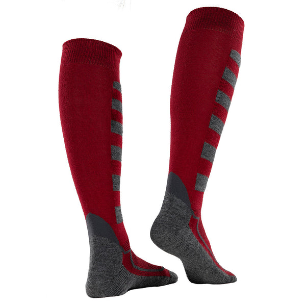 Isobaa Merino Blend Ski Socks (Red/Smoke)