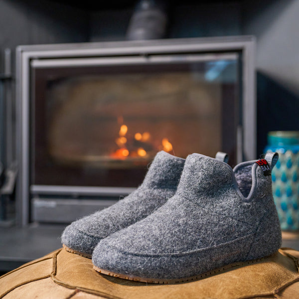 Isobaa Merino Blend Slipper Boots (Charcoal)