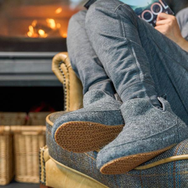 Isobaa Merino Blend Slipper Boots (Charcoal)