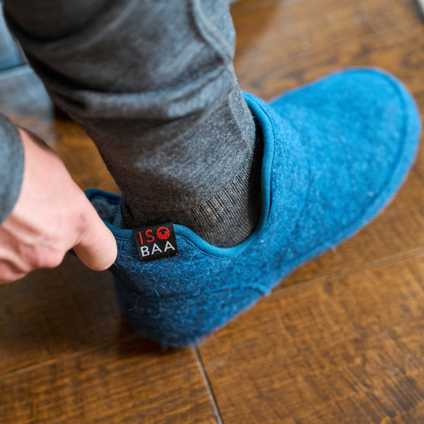Isobaa Merino Blend Slipper Boots (Petrol)