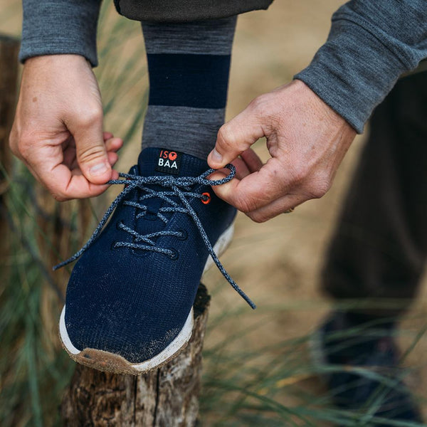 Isobaa Merino Blend Trainers (Navy)