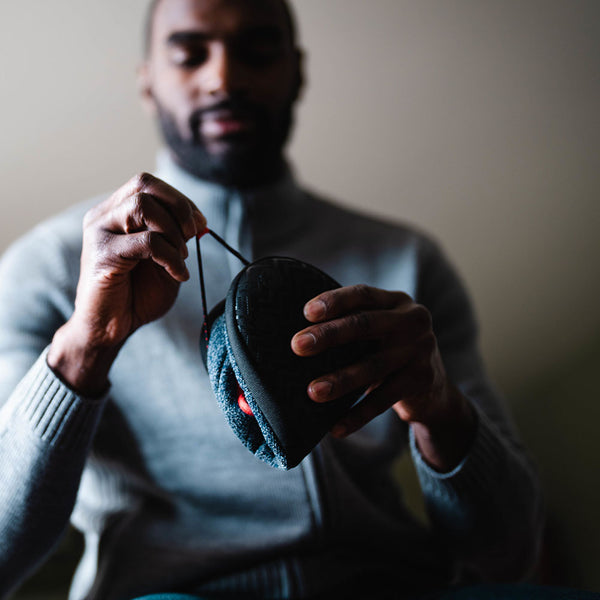 Isobaa Merino Blend Travel Slippers (Navy Melange)