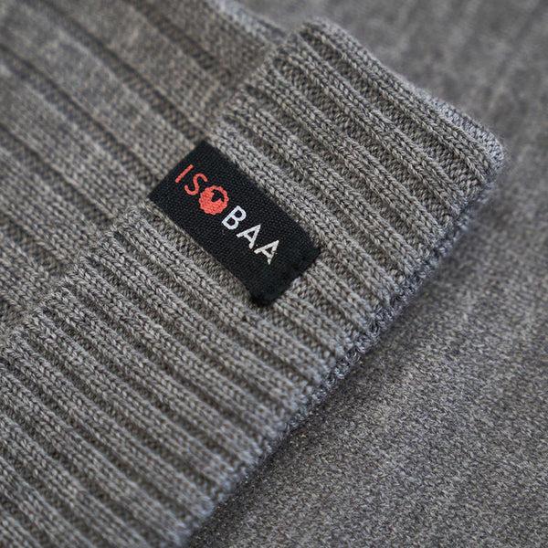 Isobaa Merino Bobble Beanie (Charcoal/Orange)