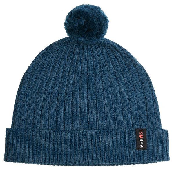 isobaa Merino Bobble Beanie (Petrol)