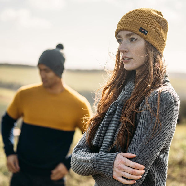 Isobaa Merino Fisherman Beanie (Mustard)