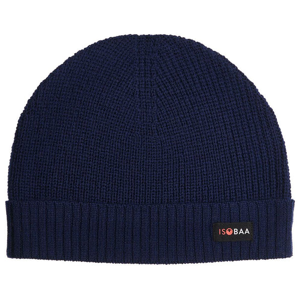 isobaa Merino Fisherman Beanie (Navy)