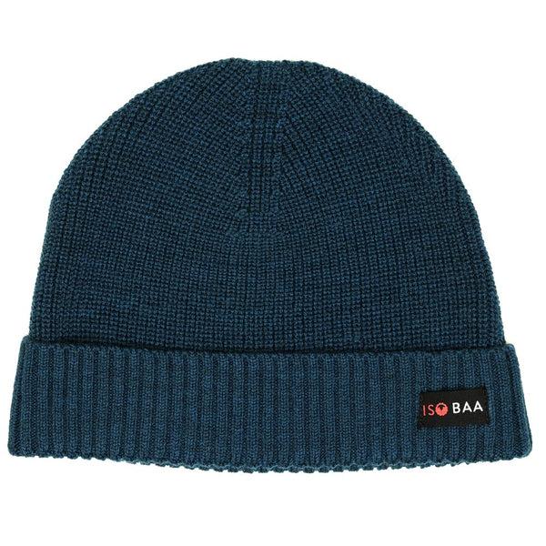 isobaa Merino Fisherman Beanie (Petrol)