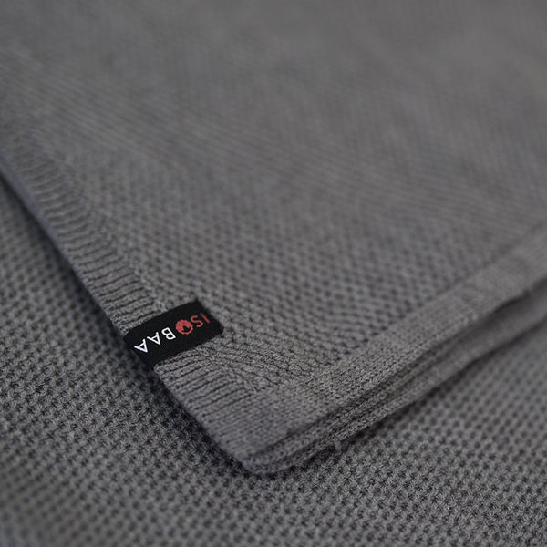 Isobaa Merino Honeycomb Shawl (Charcoal)