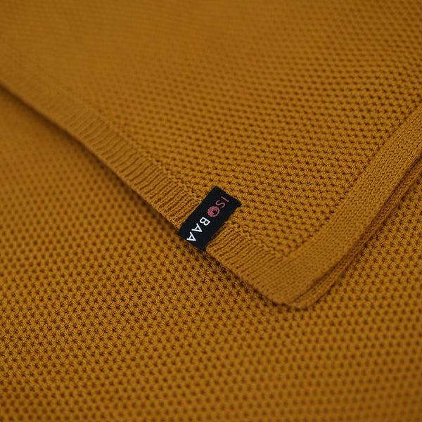 Isobaa Merino Honeycomb Shawl (Mustard)