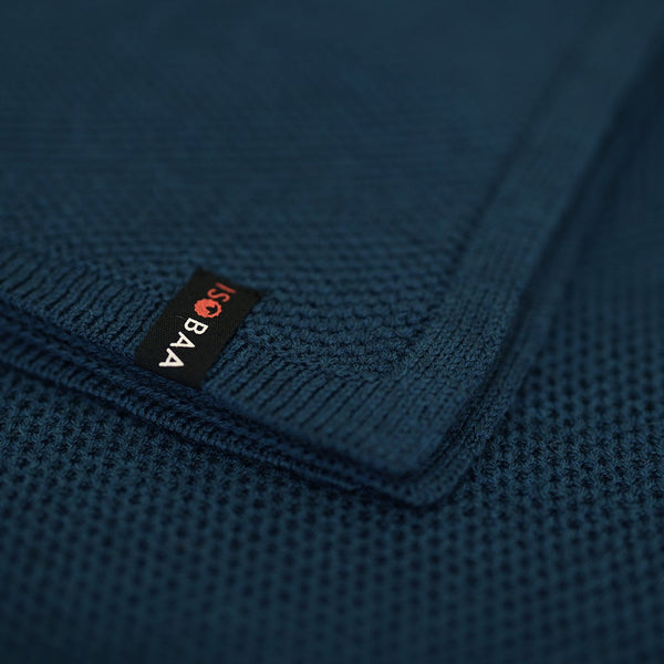 Isobaa Merino Honeycomb Shawl (Petrol)