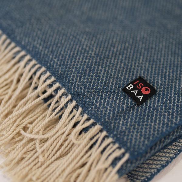 Isobaa Merino Honeycomb Throw (Petrol)