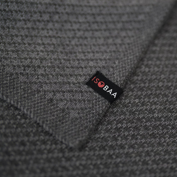 Isobaa Merino Jacquard Shawl (Charcoal/Smoke)