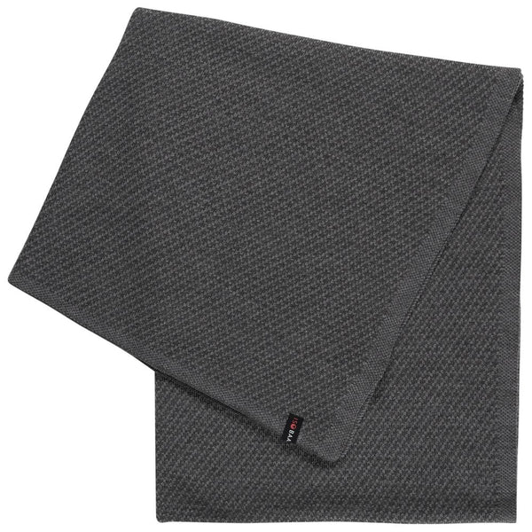 isobaa Merino Jacquard Shawl (Charcoal/Smoke)