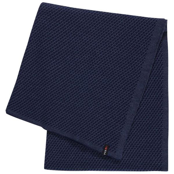 isobaa Merino Jacquard Shawl (Navy/Denim)