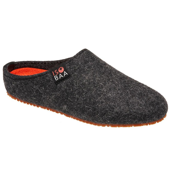 isobaa Merino Wool Blend Slippers (Smoke/Orange)