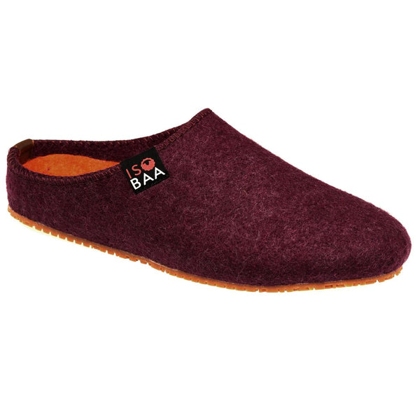 isobaa Merino Wool Blend Slippers (Wine/Orange)