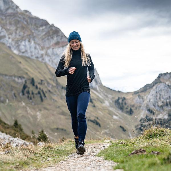 Isobaa Womens 160 Merino Active Roll Neck (Black)