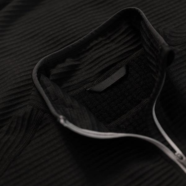 Isobaa Womens 260 Merino Blend Grid Fleece (Black)