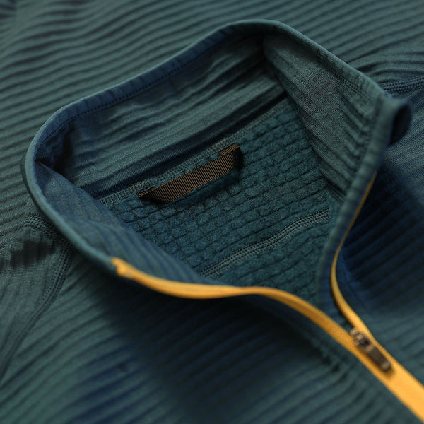 Isobaa Womens 260 Merino Blend Grid Fleece (Petrol)