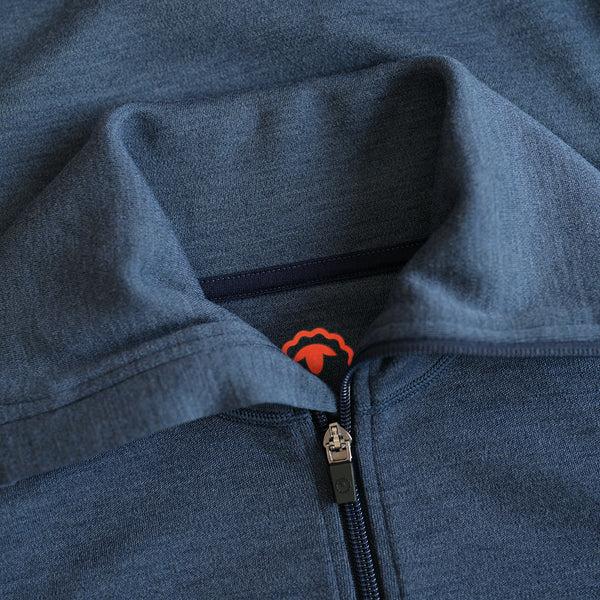 Isobaa Womens 320 Merino Full Zip (Denim/Navy)