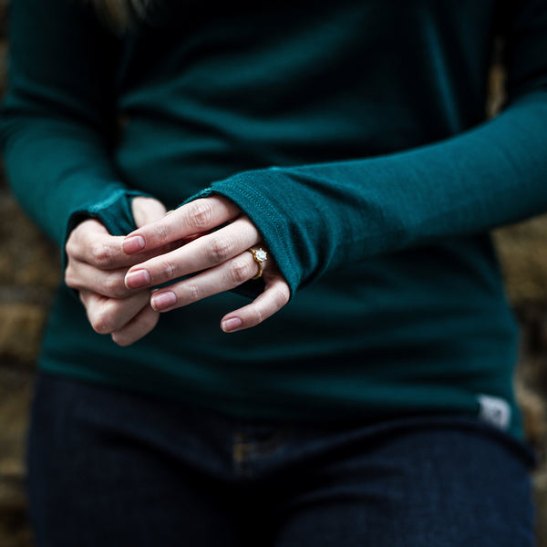 Isobaa Womens IsoSoft 240 Zip Neck (Emerald)