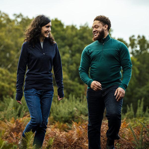 Isobaa Womens IsoSoft 240 Zip Neck (Navy)