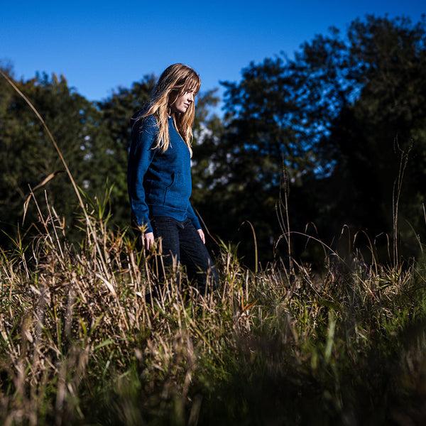 Isobaa Womens LUX Hoodie (Petrol/Sky)