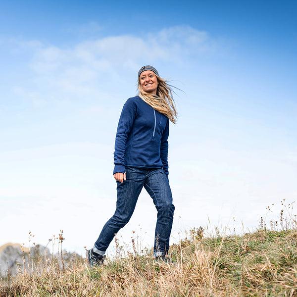 Isobaa Womens LUX Merino Blend Jeans (Dark Indigo)