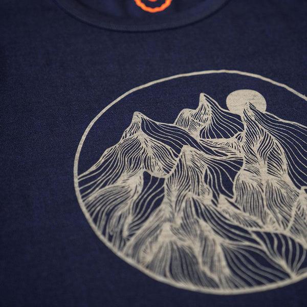 Isobaa Womens Merino 150 Mountains Tee (Navy)
