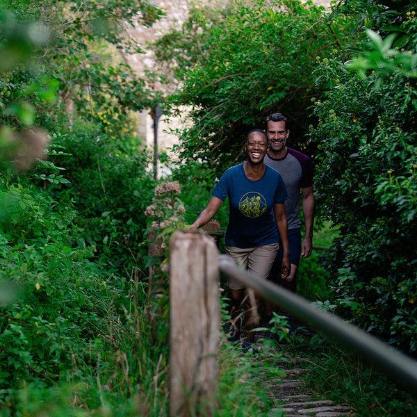 isobaa Womens Merino 150 Mountains Tee (Petrol/Lime)