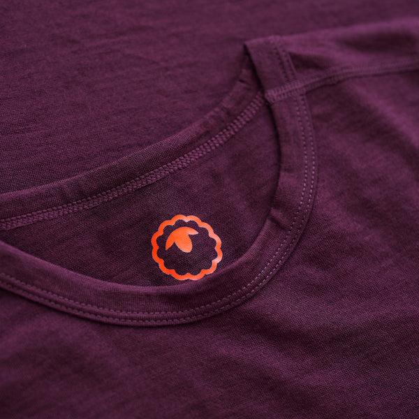 Isobaa Womens Merino 150 Short Sleeve Crew (Wine)