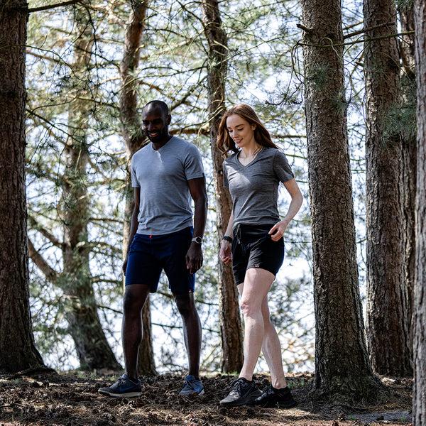 isobaa Womens Merino 150 V-Neck Tee (Charcoal)