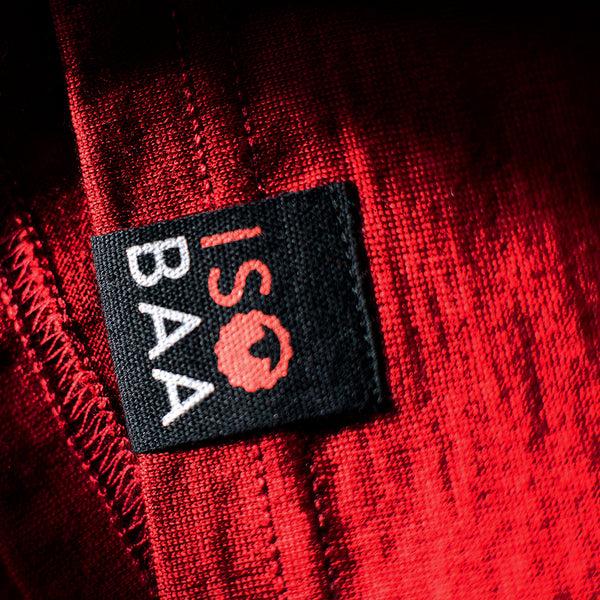 Isobaa Womens Merino 180 Long Sleeve Crew (Red)