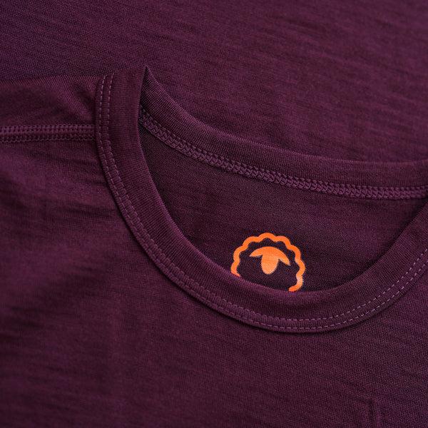 Isobaa Womens Merino 180 Long Sleeve Crew (Wine)