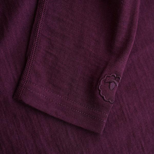 Isobaa Womens Merino 180 Long Sleeve Crew (Wine)