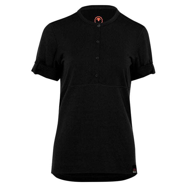 isobaa Womens Merino 180 SS Hiking Top (Black)