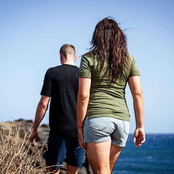 Isobaa Womens Merino 180 SS Hiking Top (Olive)