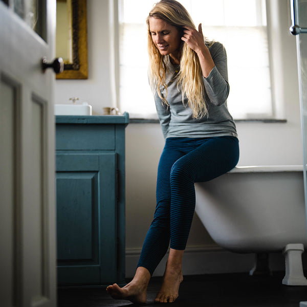 isobaa Womens Merino 200 Tights (Navy/Denim)