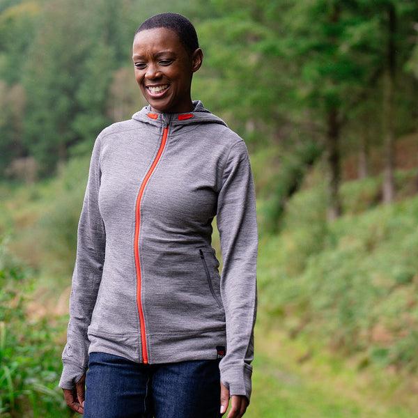 Isobaa Womens Merino 260 Casual Hoodie (Charcoal)