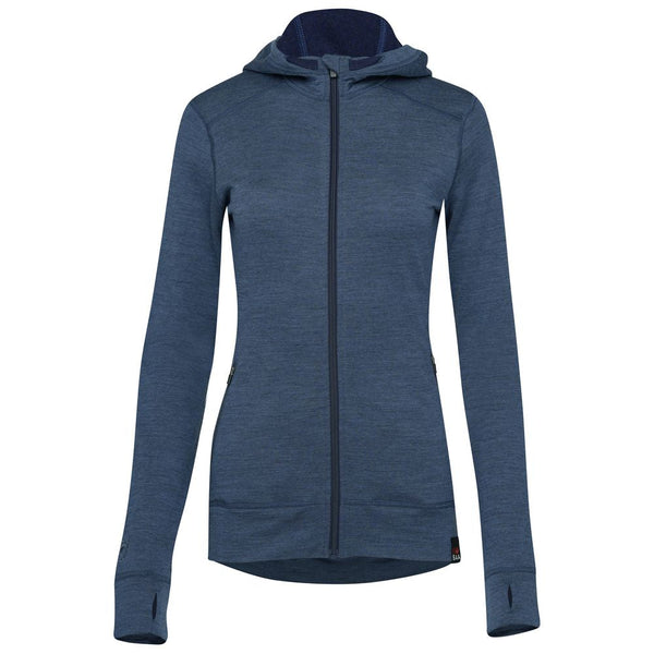 isobaa Womens Merino 260 Casual Hoodie (Denim)