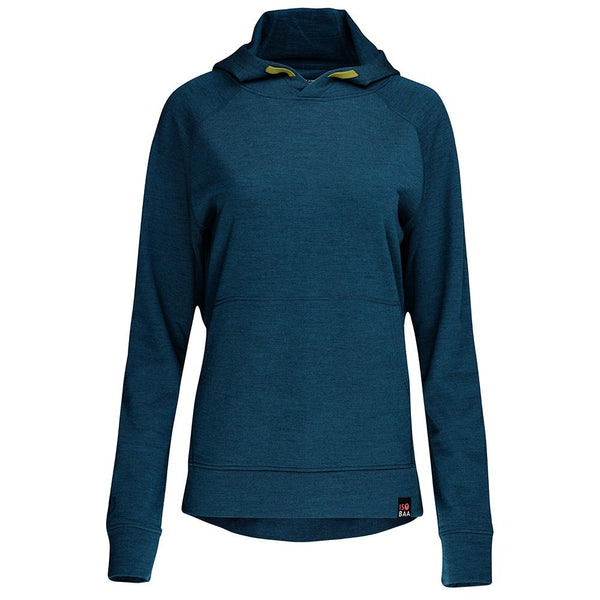 isobaa Womens Merino 260 Lounge Hoodie (Petrol/Lime)